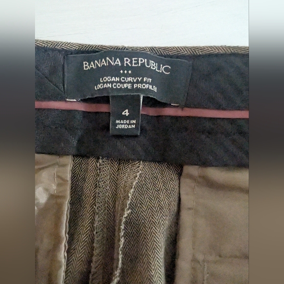 Banana Republic Logan Curvy Fit Dress Pants Business, Formal Black / Olive SZ4 - Picture 11 of 11